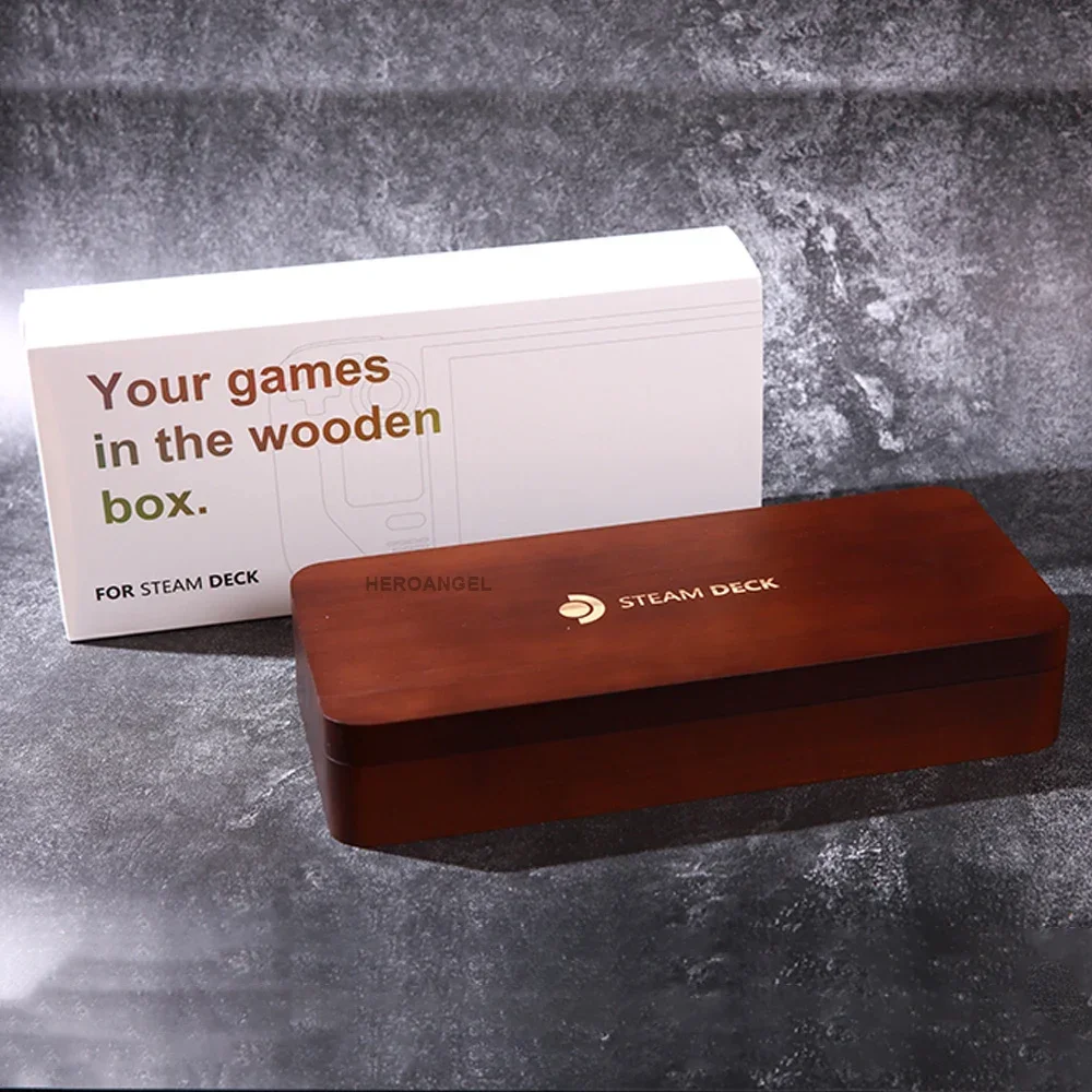 Desk Setup Wood - ハイエンドスチームデッキ用落下防止耐衝撃絶妙な木製磁気ハード収納テーブルボックスユニークなスタイルの収納ホルダーケース