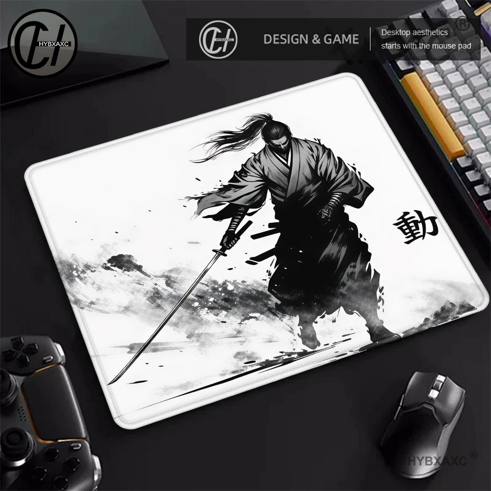 Desk Setup Japan - 日本のサムライマウスパッド正方形コンピュータオフィスゲームテーブルマットゴム製滑り止めラップトップマウスパッド