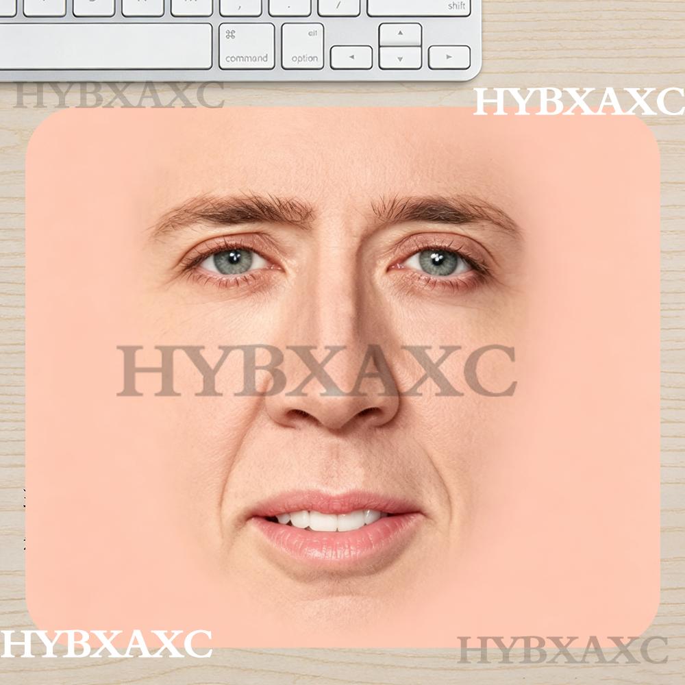 Work Desk Home Setup - HYBXAXC ニコラス・ケイジの顔のミーム柄マウスパッド デスクマット オフィスや家庭用、仕事用のモダンなマウスパッド、コンピューターアクセサリー
