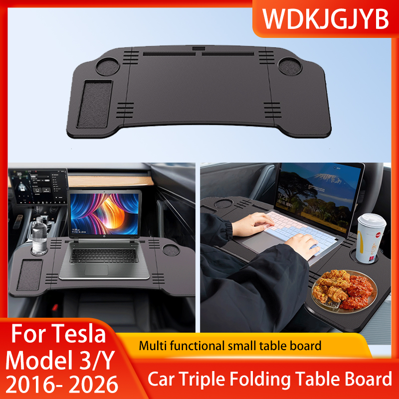 Desk Setup Desk - テスラモデル 3Y ハイランドジュニパー車載テーブルボード多機能コンピュータデスクダイニングテーブル折りたたみ式小型テーブルボード