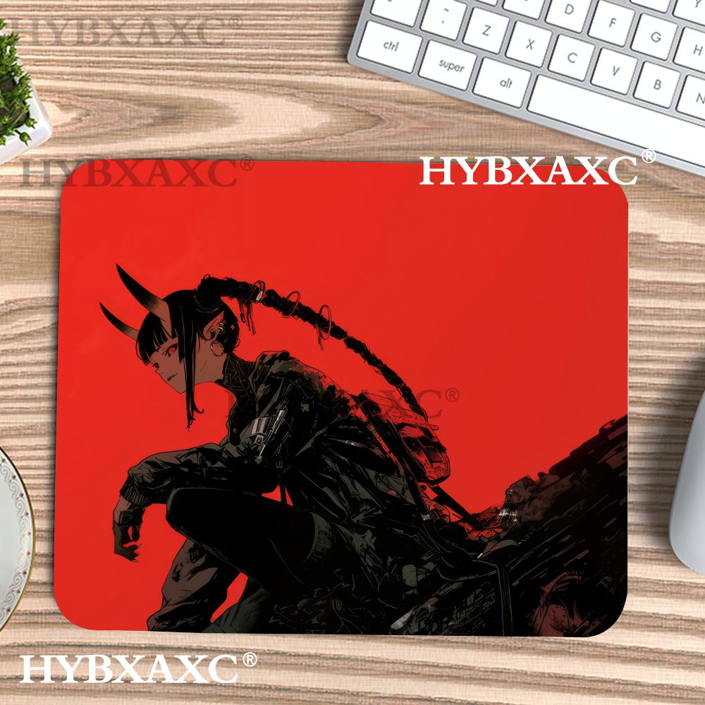 Work Desk Home Setup - HYBXAXC 赤背景の鬼ガールマウスパッド デスクマット オフィスや家庭用、仕事用のモダンなマウスパッド、コンピューターアクセサリー