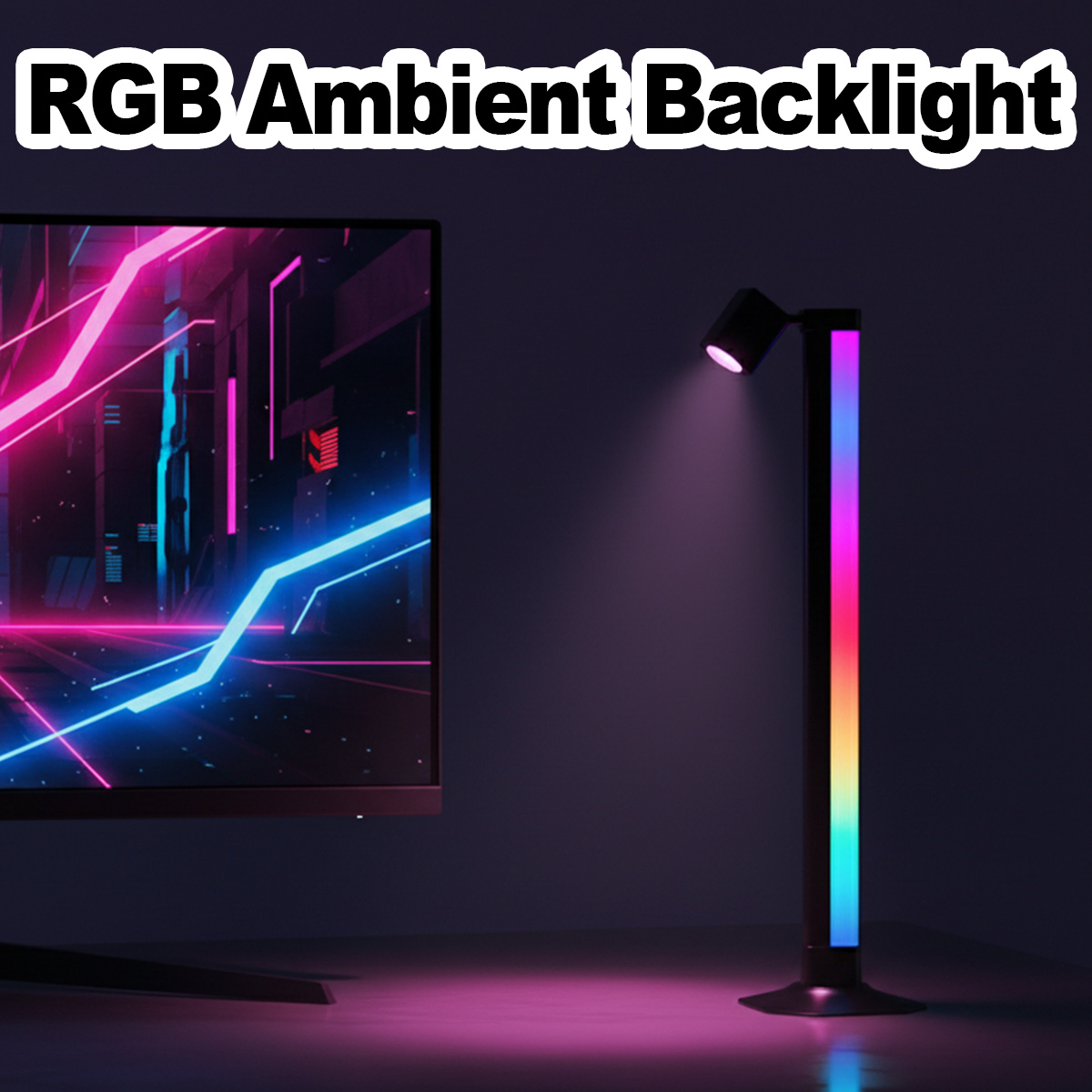 Desk Setup Bedroom - スマートライトバー LED RGB 音楽同期 アプリ制御 USB雰囲気ランプ