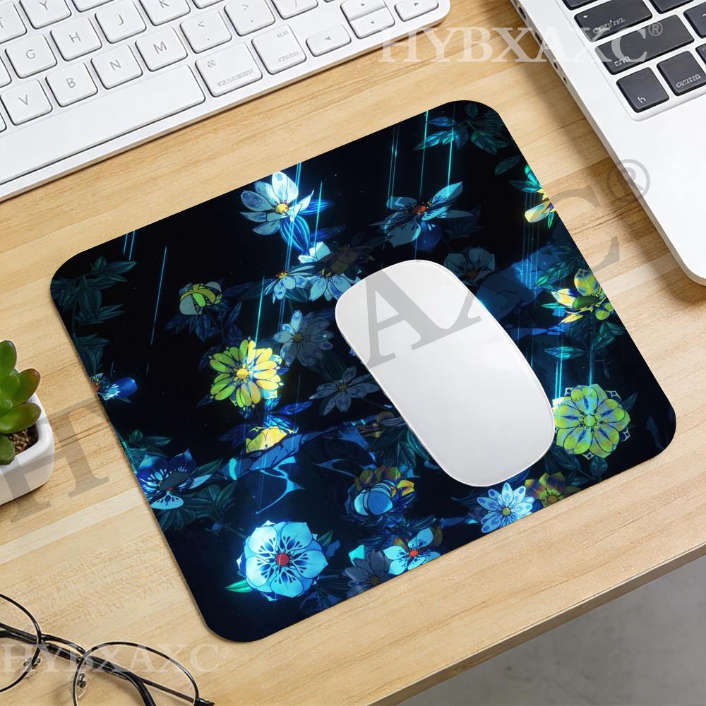 Work Desk Home Setup - HYBXAXC ダークフローラルマンガ背景マウスパッドデスクマット、オフィスや家庭用、仕事用のモダンなマウスパッド、コンピューターアクセサリー