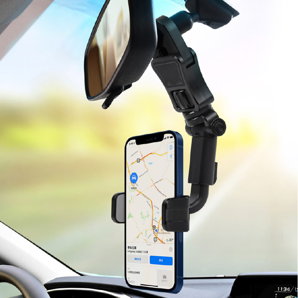 バックミラー車載電話マウントカーホルダークリップオン携帯電話 - Desk Setup Essentials のレビューと価格