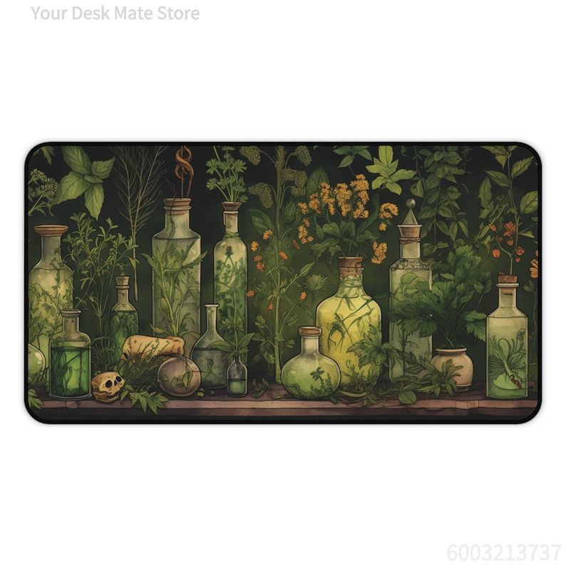 魔女のような植物ポーション植物デスク装飾グリーンデスクマット - Desk Setup With Plants のレビューと価格