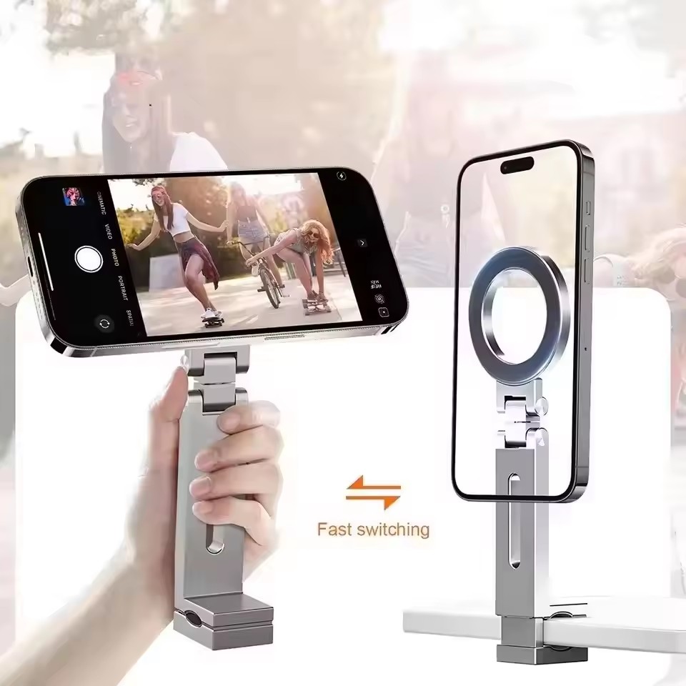 ユニバーサル磁気式スマホホルダー 旅行必需品 フレキシブル回 - Desk Setup Essentials のレビューと価格