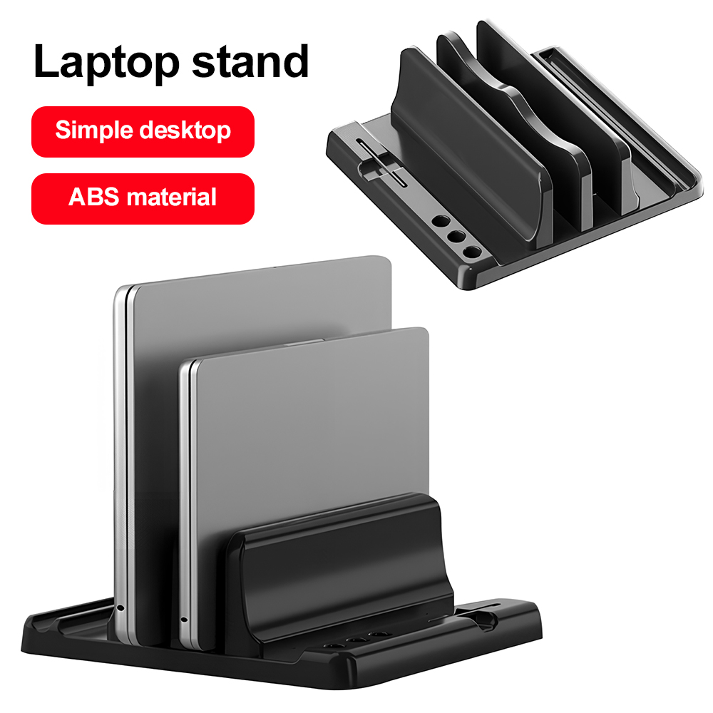 垂直ラップトップスタンド マルチスロットノートブック収納ホル - Desk Setup Essentials のレビューと価格