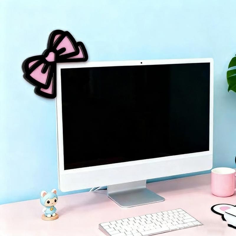 新しい 1/2 個木製ちょう結び PC アクセサリーかわいい - Desk Setup Wood のレビューと価格