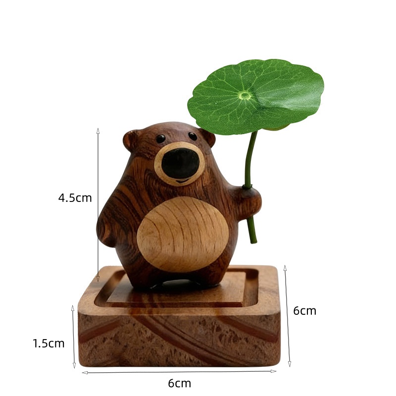 かわいいクマのアロマディフューザー木製クリエイティブエッセン - Desk Setup Essentials のレビューと価格