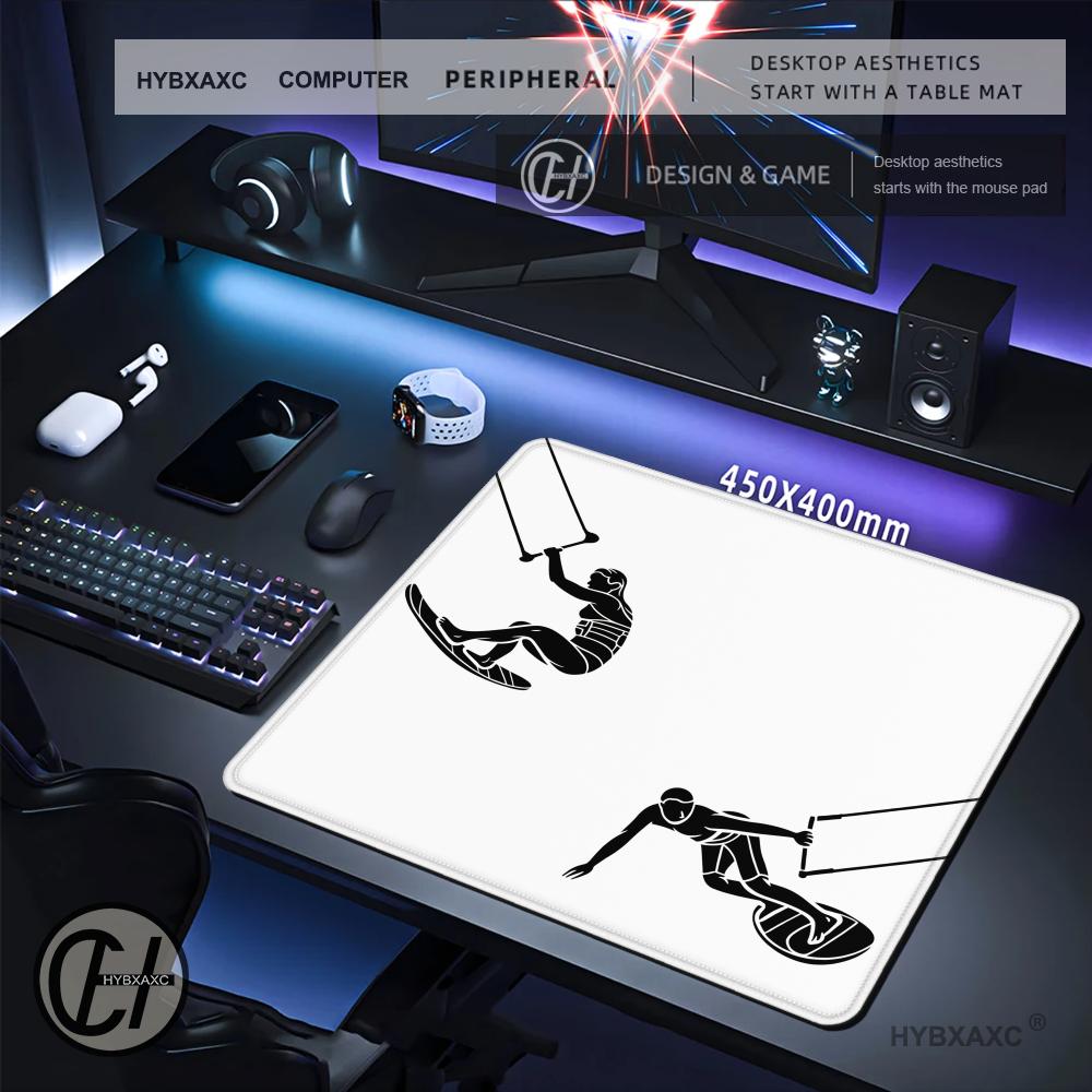 HYBXAXC カイトサーフ ラインアート マウスパッド 風 - Work Desk Home Setup のレビューと価格