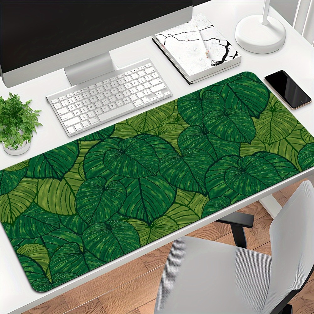 トロピカルグリーンリーフ拡張可能なマウスパッド、マレーシアの - Desk Setup With Plants のレビューと価格