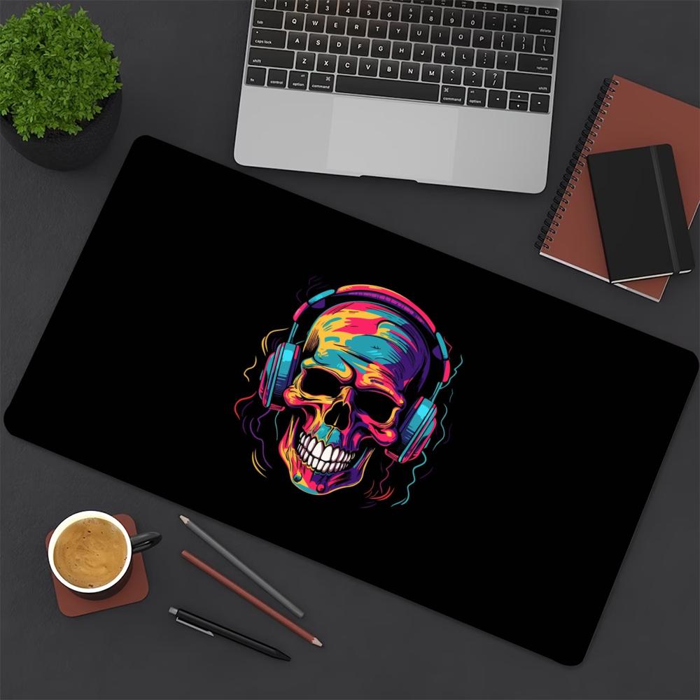 ネオンスカルヘッドホン拡張ゲーミングマウスパッド、滑り止めデ - Desk Setup Headphones のレビューと価格