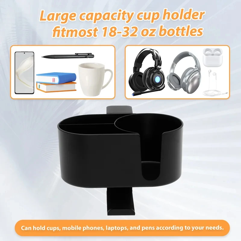 4 in 1デスクカップホルダー、ヘッドホンハンガー、ユニバ - Desk Setup Desk のレビューと価格