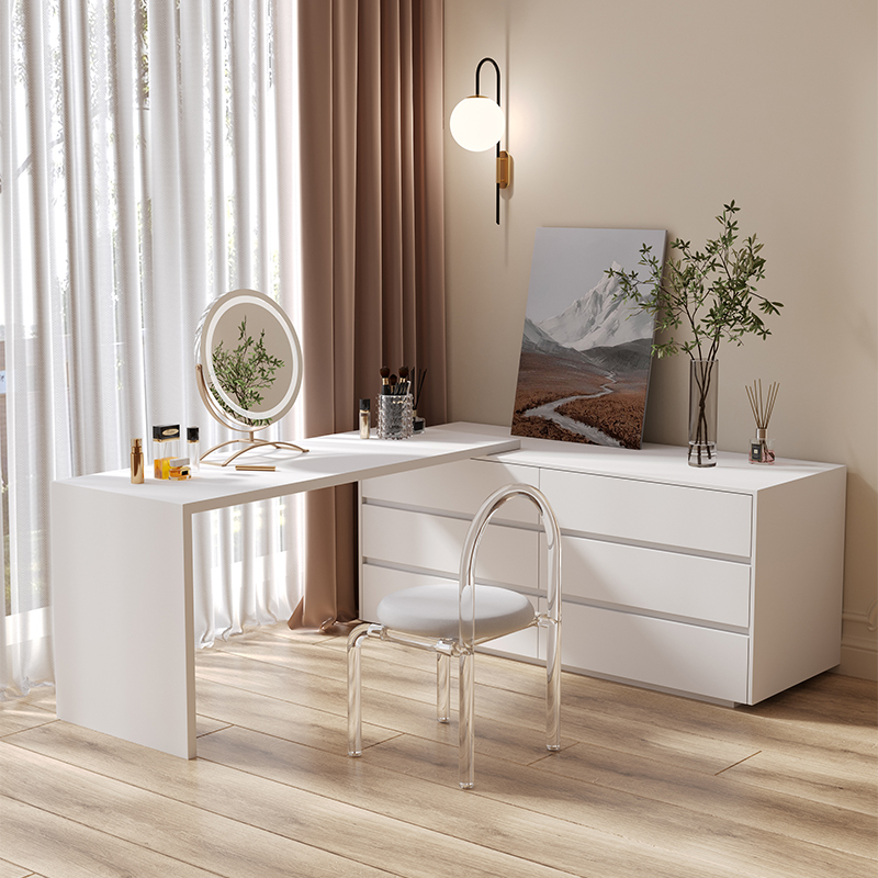 ドレッサー、多目的フラットL字型ホームオフィスコンピューター - Desk Setup Bedroom のレビューと価格