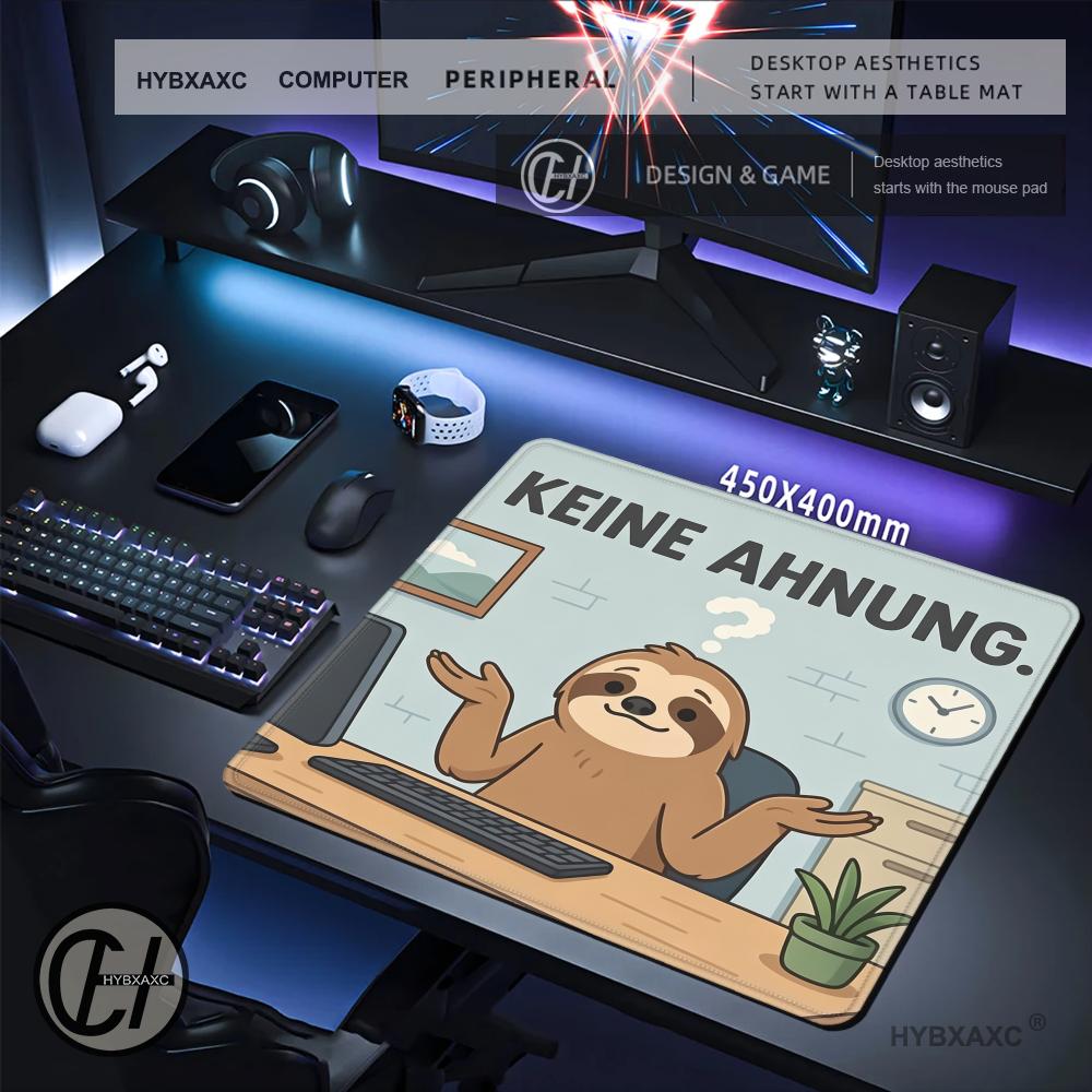 HYBXAXC 面白いナマケモノ「Keine Ahnung」 - Work Desk Home Setup のレビューと価格