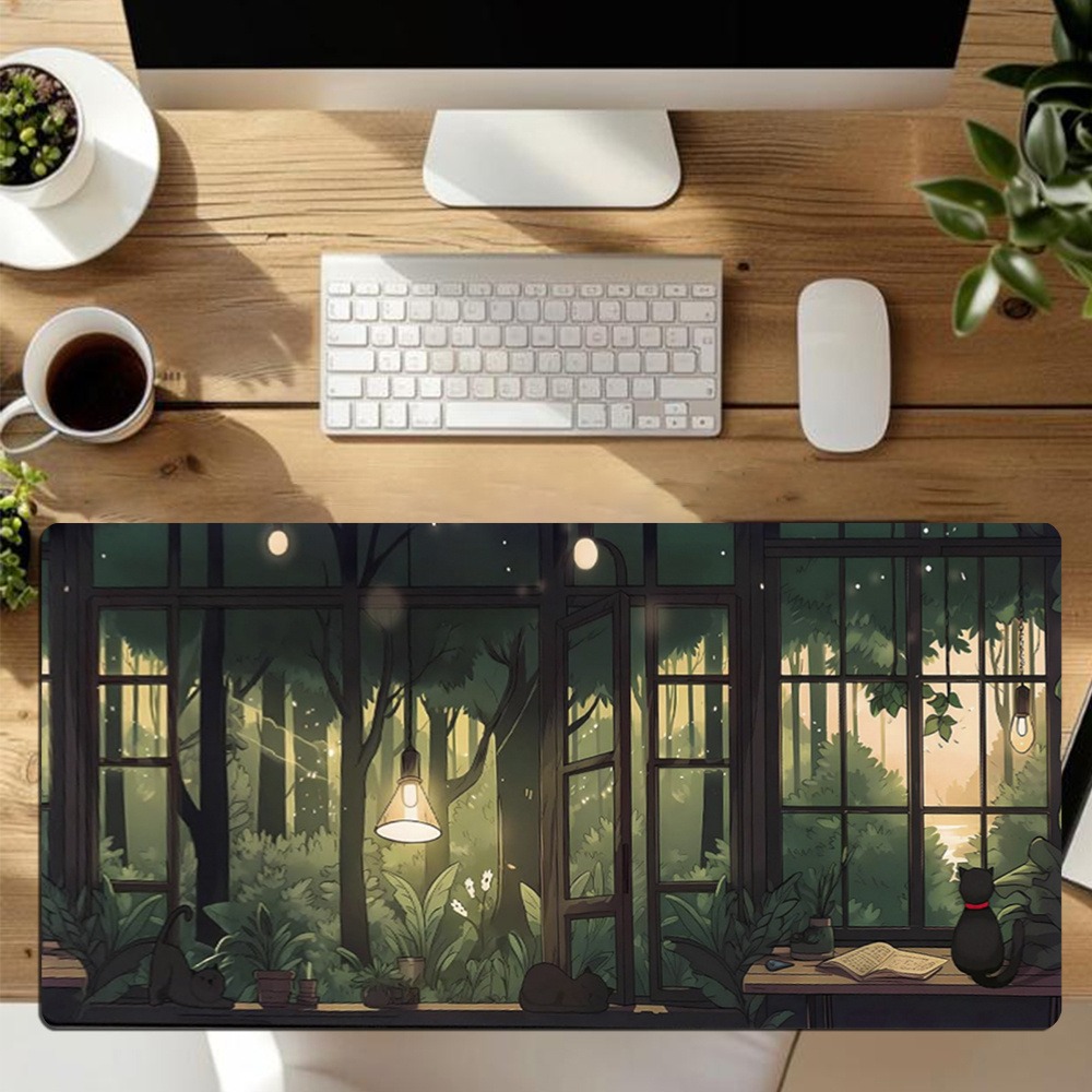 かわいいロフィデスクマット - 緑の植物マウスパッド - 大 - Desk Setup With Plants のレビューと価格