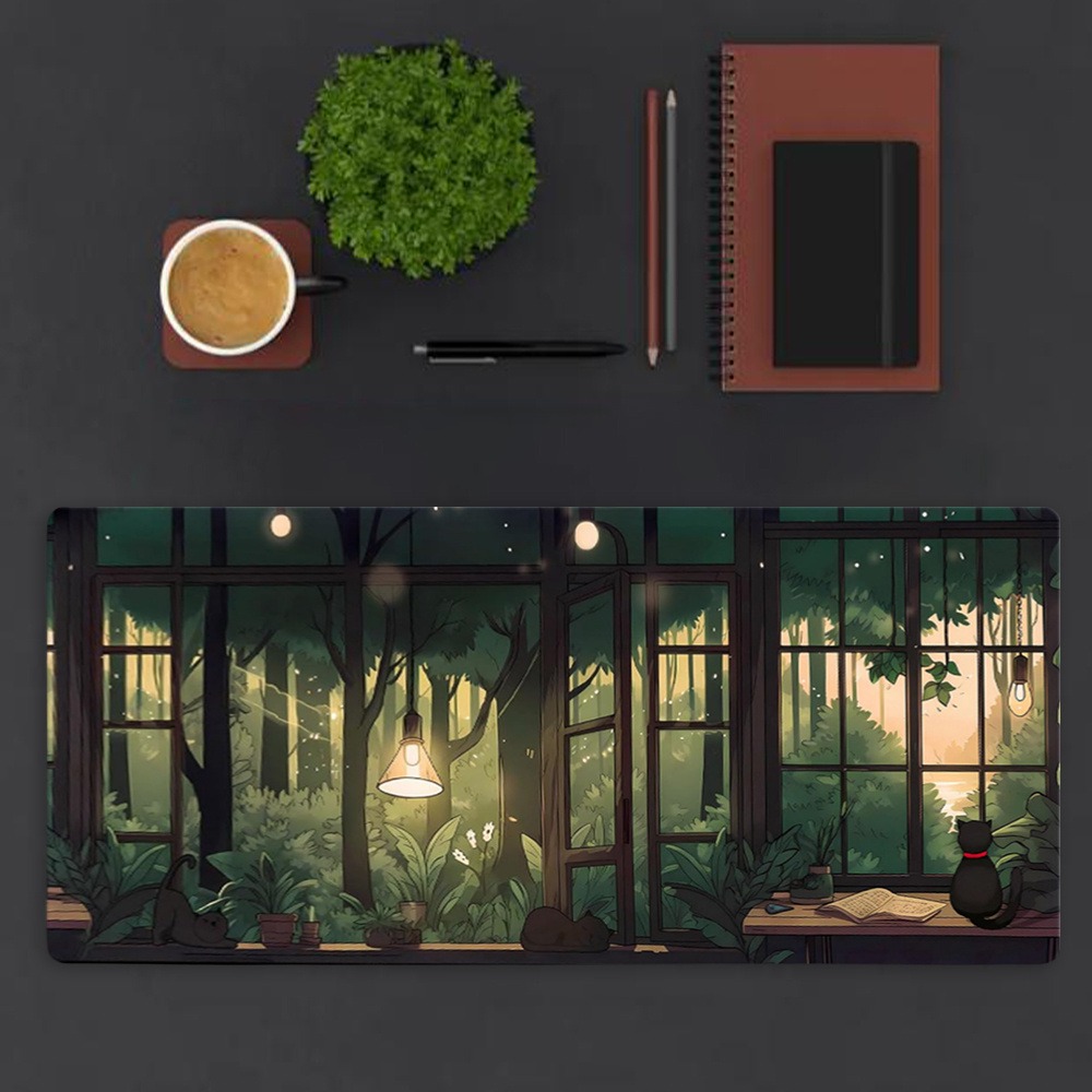 かわいいロフィデスクマット - 緑の植物マウスパッド - 大 - Desk Setup With Plants のレビューと価格