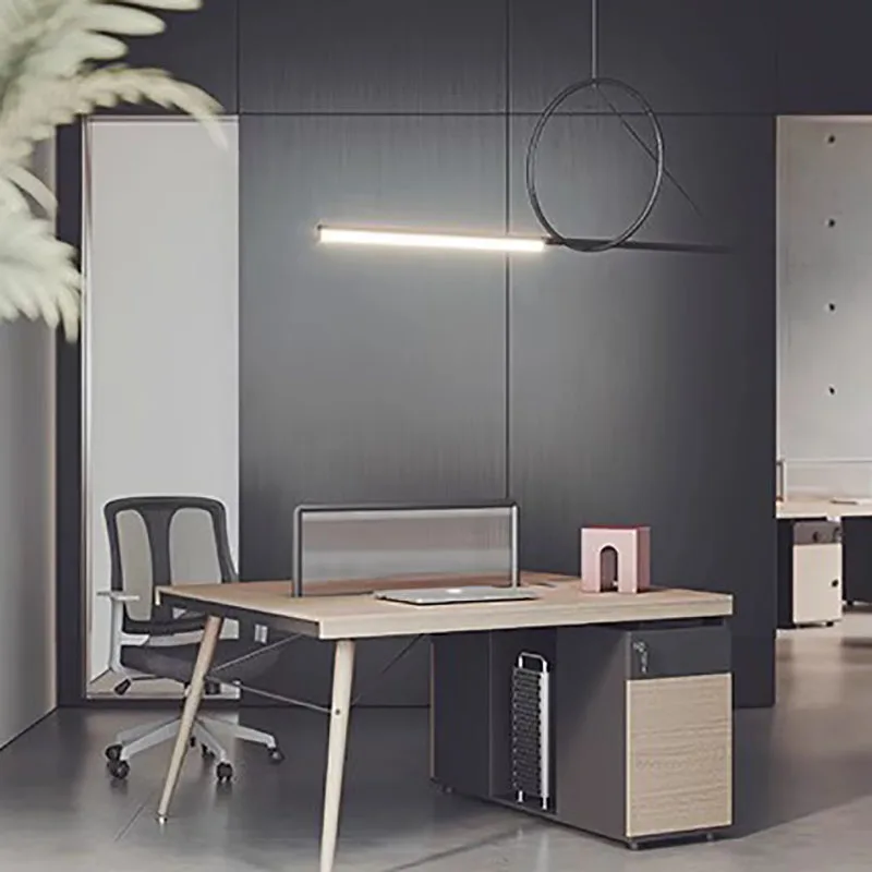 木製エグゼクティブライティングデスク収納セットアップ学生用モ - Work Desk Home Setup のレビューと価格