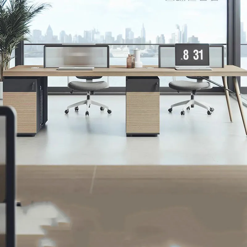 木製エグゼクティブライティングデスク収納セットアップ学生用モ - Work Desk Home Setup のレビューと価格