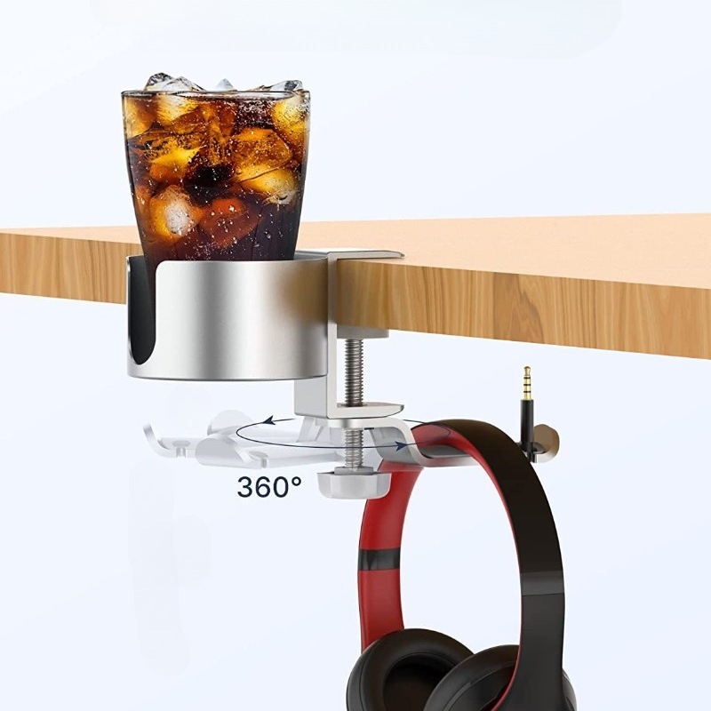 360 °   回転式デスクヘッドホンホルダー カップラック - Desk Setup Headphones のレビューと価格