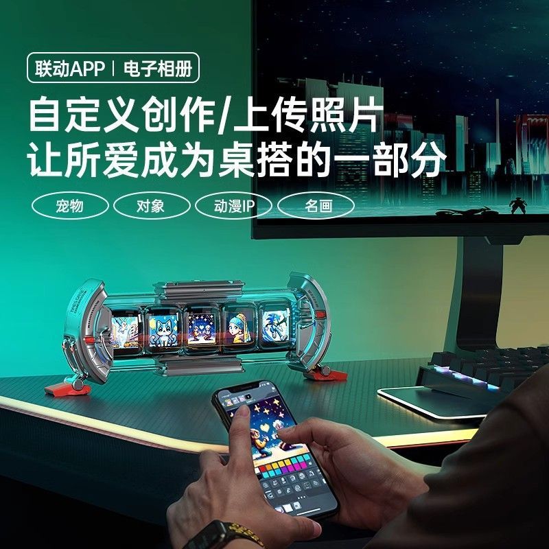 Divoomタイムゲートスマートニキシークロック サイバーパ - Desk Setup Japan のレビューと価格
