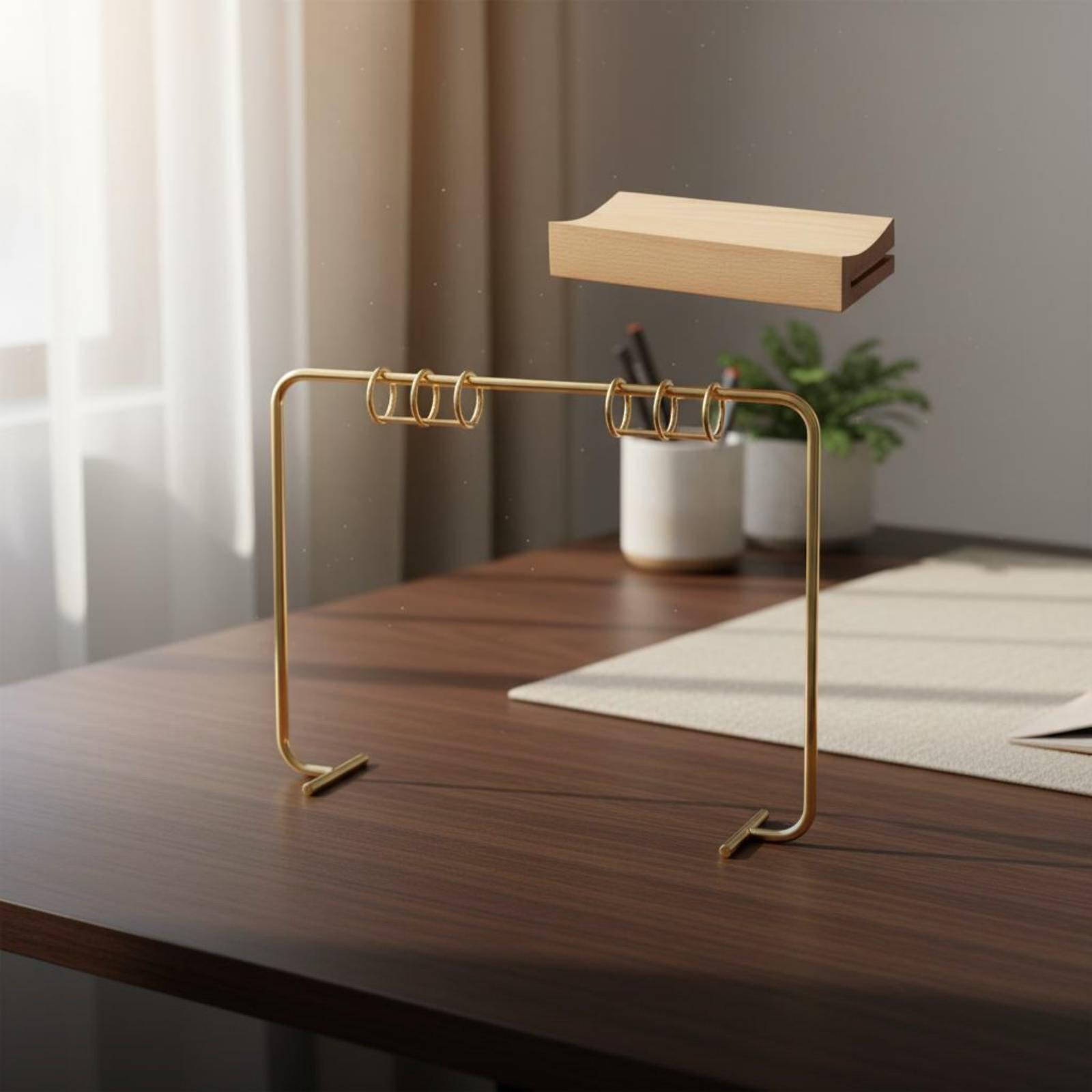 木製ベースカレンダースタンド 安定した手作りの卓上カレンダー - Desk Setup Wood のレビューと価格