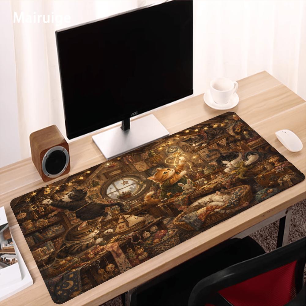 猫マウスパッド滑り止めデスクマット寝室研究ゲームセットアップ - Desk Setup Bedroom のレビューと価格