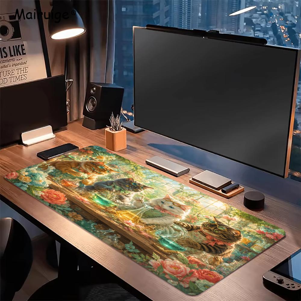 猫マウスパッド滑り止めデスクマット寝室研究ゲームセットアップ - Desk Setup Bedroom のレビューと価格