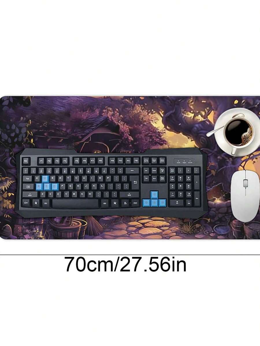 ファンタジーコテージデザインの大型ゲーミングマウスパッド、滑 - Work Desk Home Setup のレビューと価格