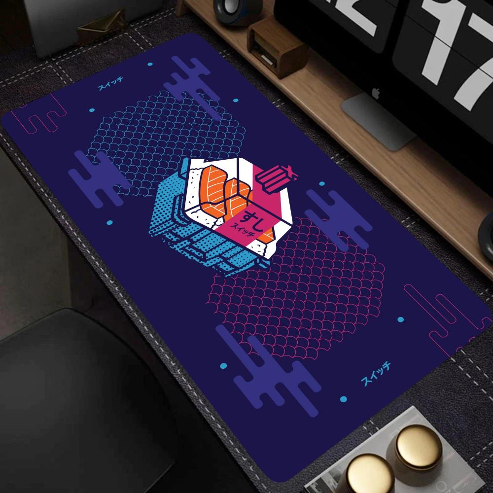 テックアブストラクトパターン大型マウスパッド、滑り止めデスク - Work Desk Home Setup のレビューと価格