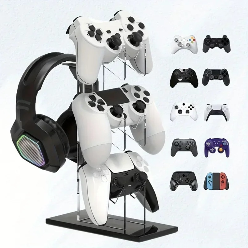 ゲーム収納ラック 3段コントローラースタンド ヘッドフォンハ - Desk Setup Headphones のレビューと価格