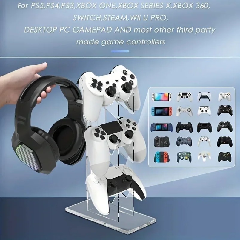 ゲーム収納ラック 3段コントローラースタンド ヘッドフォンハ - Desk Setup Headphones のレビューと価格