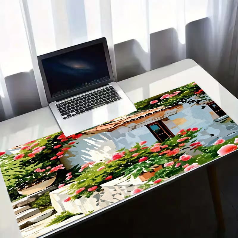クリエイティブアイアンアートマウスパッドカラフルなデスクマッ - Desk Setup With Plants のレビューと価格