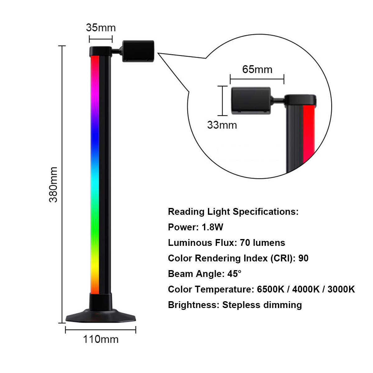 スマートライトバー LED RGB 音楽同期 アプリ制御 U - Desk Setup Bedroom のレビューと価格