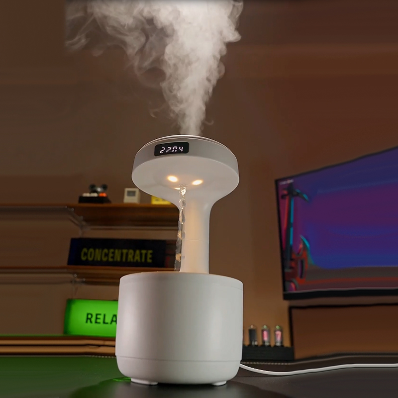 空気加湿器,反重力エッセンシャルオイルの香りのディフューザー - Desk Setup Essentials のレビューと価格