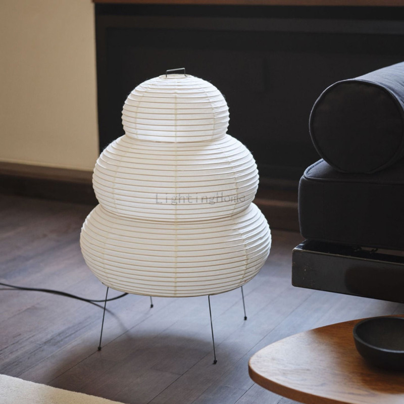 日本デザインあかりわびさびテーブルランプ白米紙装飾デスクライ - Desk Setup Japan のレビューと価格
