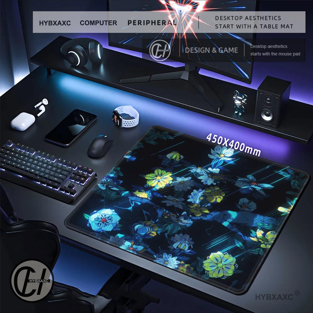 HYBXAXC ダークフローラルマンガ背景マウスパッドデスク - Work Desk Home Setup のレビューと価格