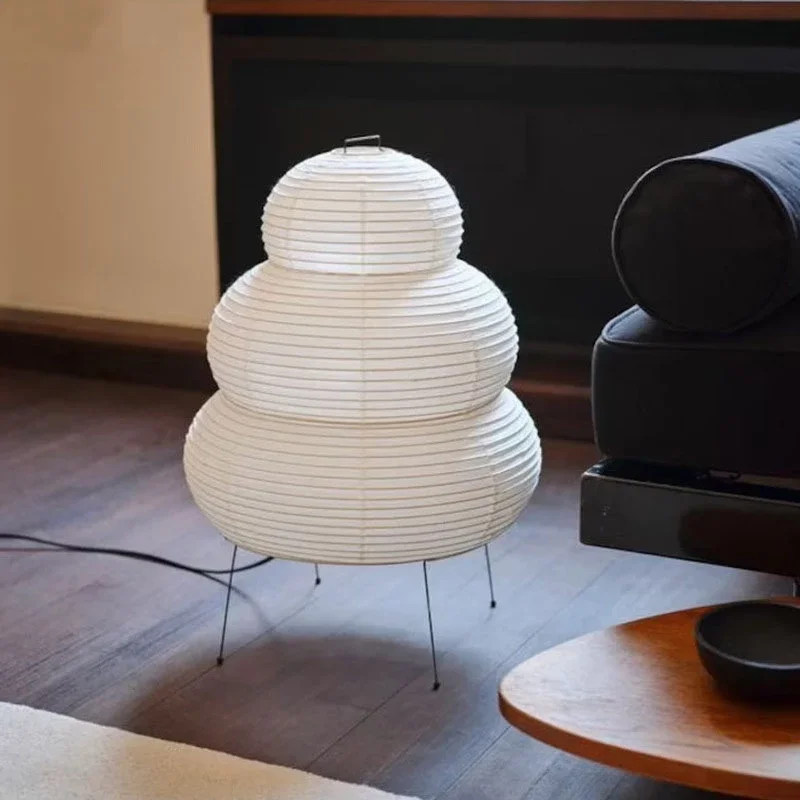 日本デザインのテーブルランプ白いライスペーパー装飾デスクライ - Desk Setup Japan のレビューと価格
