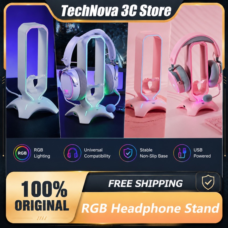 Waizowl RGB ヘッドフォンスタンド ゲーミングヘッ - Desk Setup Headphones のレビューと価格